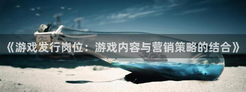 新宝GG子文化游戏：《游戏发行岗位：游戏内容与营销策略的结合》